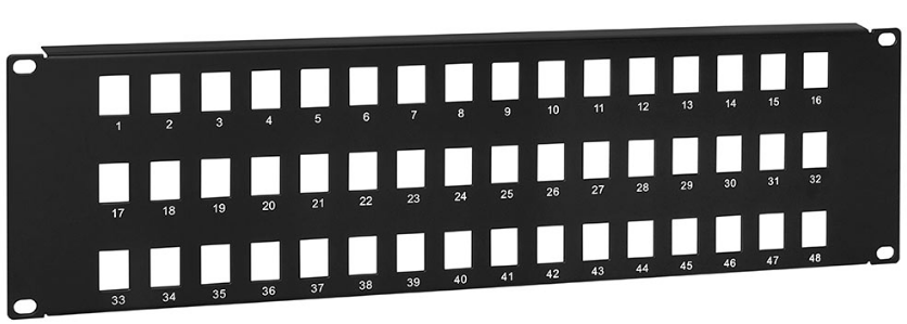 Blank Keystone Patch Panel, 48 port, 19 x 3U